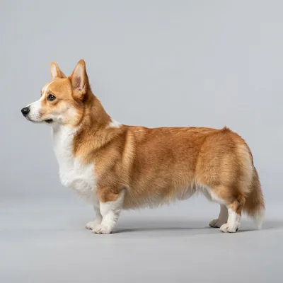A red and white Pembroke Welsh Corgi, as drawn for Rosette